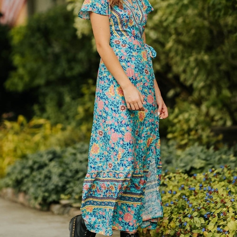 Milan Dress in Teal. Size Small. From Lina